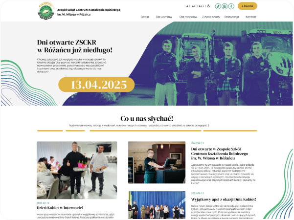Serwis internetowy szkoły w Różańcu